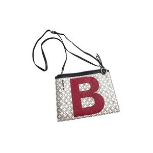 Brighton Be Happy B Crossbody Bag White Red Geometric Heart Charm